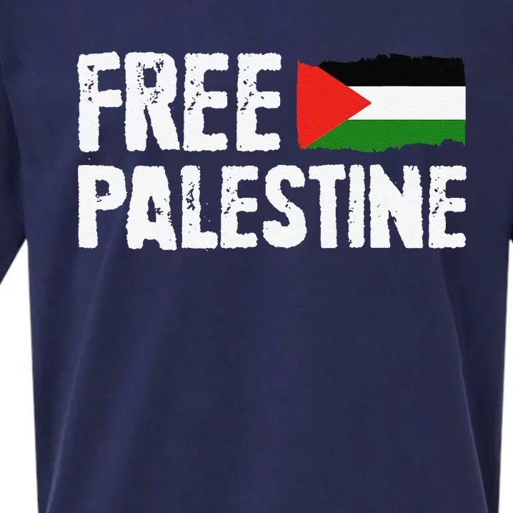 Free Palestine Gaza Flag Arabic Freedom For Palestinians Sueded Cloud Jersey T-Shirt