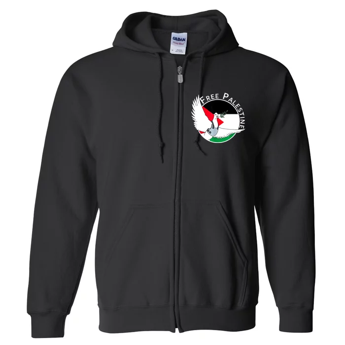 Free Palestine Gaza Palestinian Full Zip Hoodie