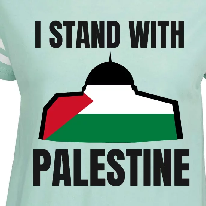 Free Palestine Gaza Flag I Stand With Palestine Freedom Enza Ladies Jersey Football T-Shirt