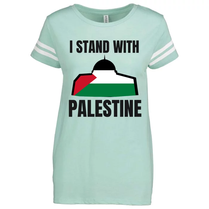 Free Palestine Gaza Flag I Stand With Palestine Freedom Enza Ladies Jersey Football T-Shirt