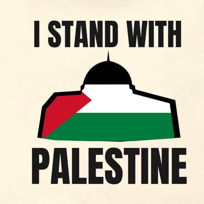 Free Palestine Gaza Flag I Stand With Palestine Freedom Zip Tote Bag