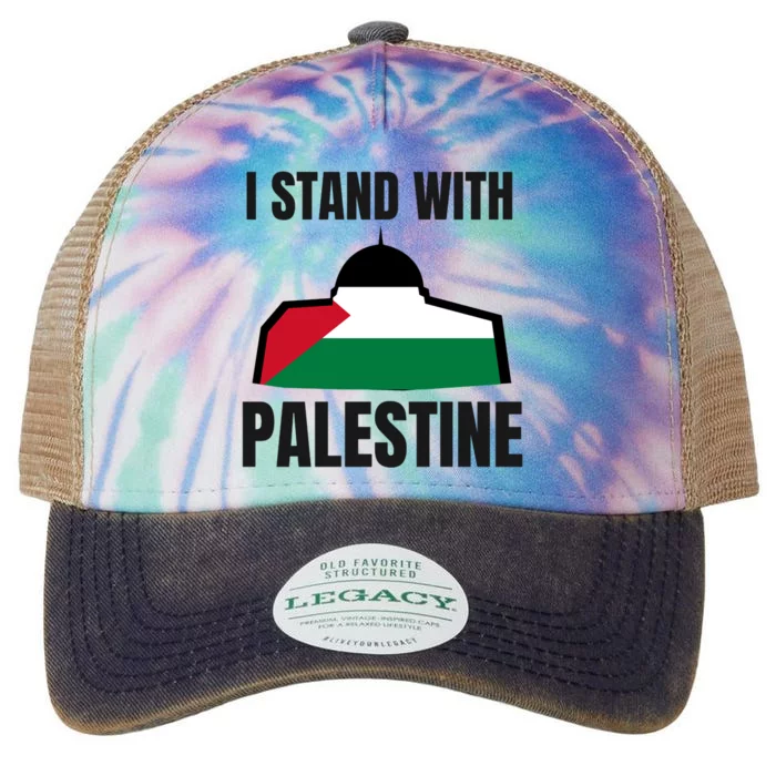 Free Palestine Gaza Flag I Stand With Palestine Freedom Legacy Tie Dye Trucker Hat