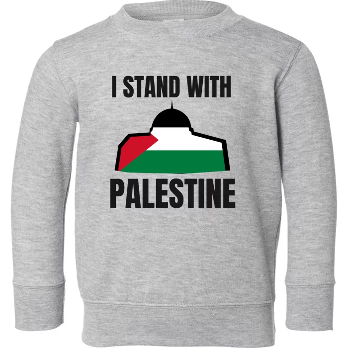 Free Palestine Gaza Flag I Stand With Palestine Freedom Toddler Sweatshirt