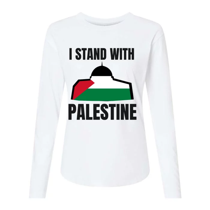 Free Palestine Gaza Flag I Stand With Palestine Freedom Womens Cotton Relaxed Long Sleeve T-Shirt