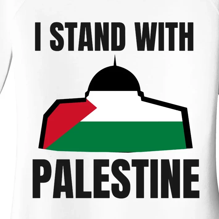 Free Palestine Gaza Flag I Stand With Palestine Freedom Women's Perfect Tri Tunic Long Sleeve Shirt