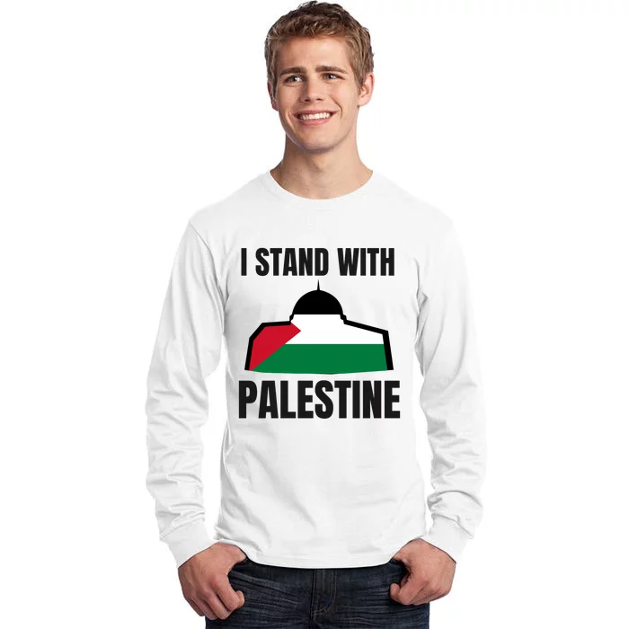 Free Palestine Gaza Flag I Stand With Palestine Freedom Tall Long Sleeve T-Shirt