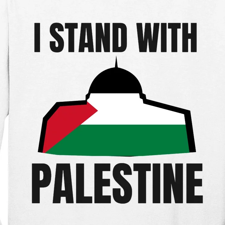 Free Palestine Gaza Flag I Stand With Palestine Freedom Tall Long Sleeve T-Shirt