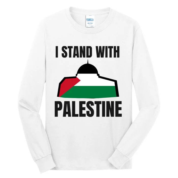 Free Palestine Gaza Flag I Stand With Palestine Freedom Tall Long Sleeve T-Shirt