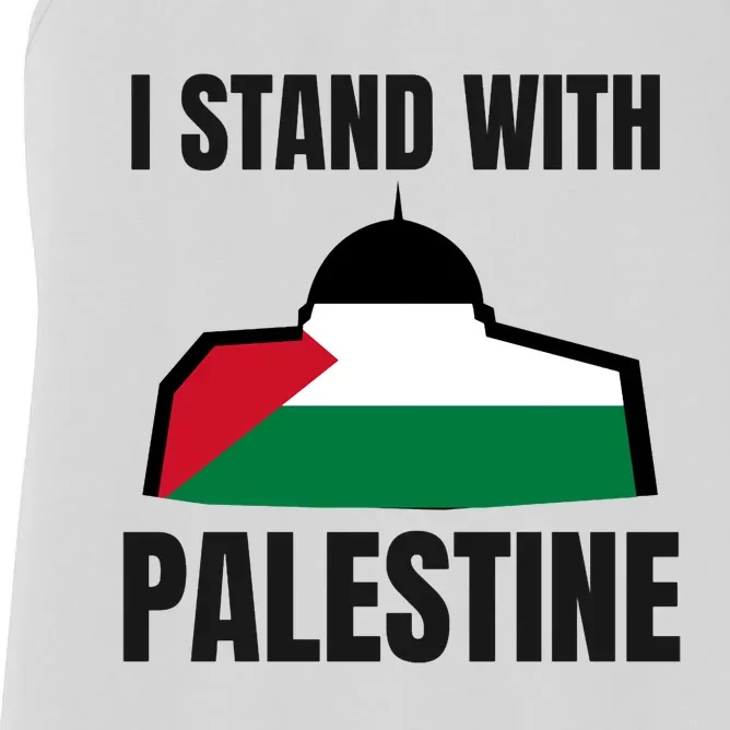 Free Palestine Gaza Flag I Stand With Palestine Freedom Women's Racerback Tank