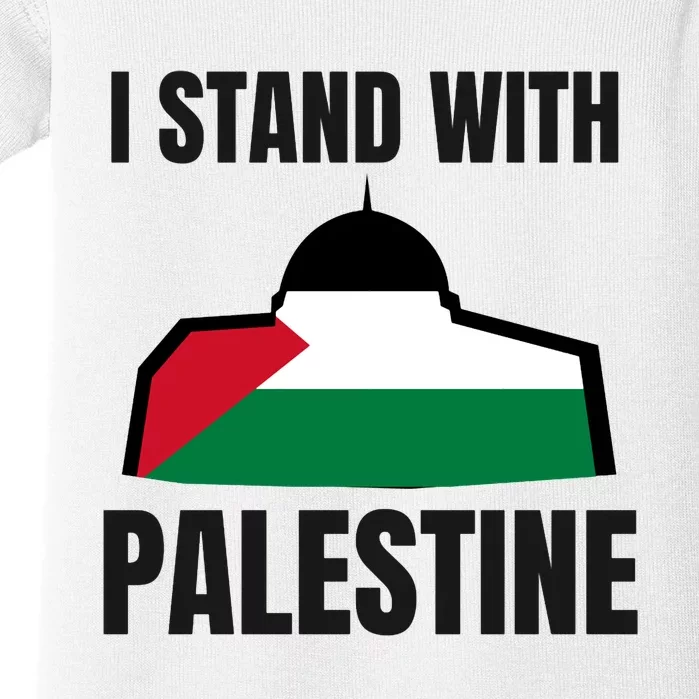 Free Palestine Gaza Flag I Stand With Palestine Freedom Baby Bodysuit