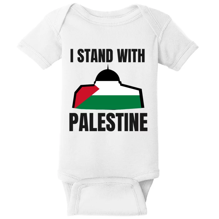 Free Palestine Gaza Flag I Stand With Palestine Freedom Baby Bodysuit