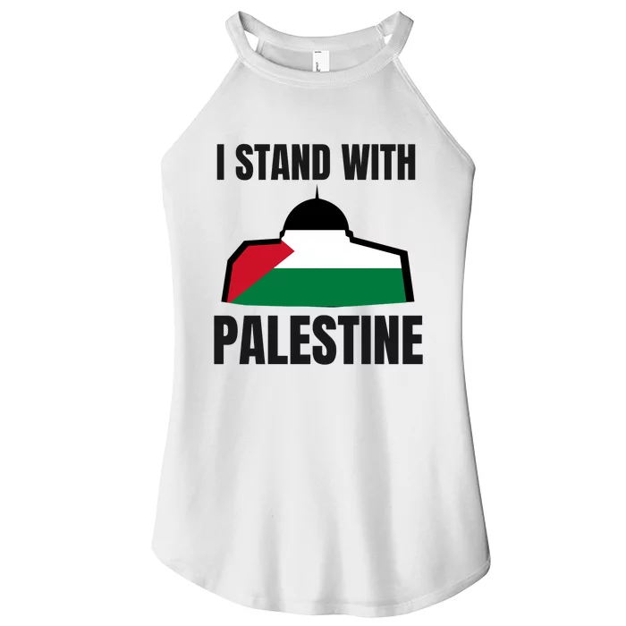 Free Palestine Gaza Flag I Stand With Palestine Freedom Women’s Perfect Tri Rocker Tank