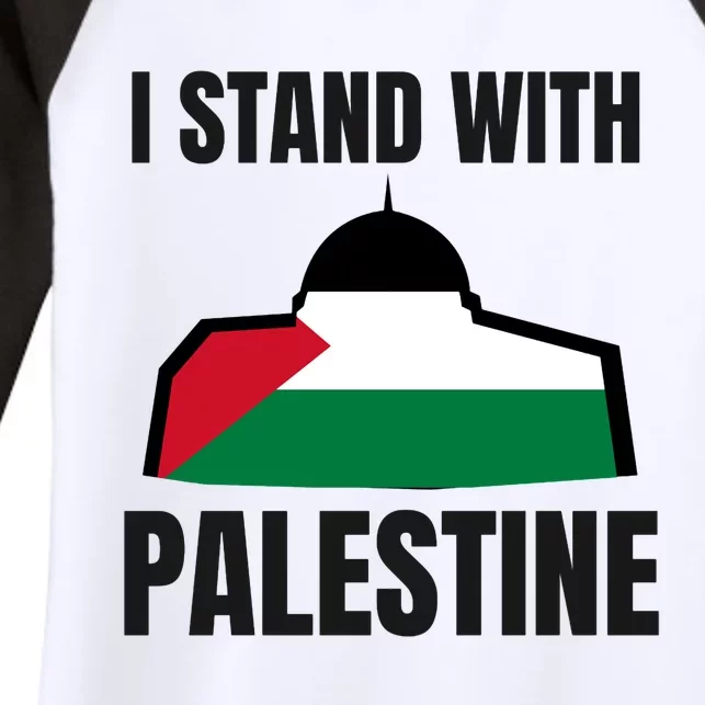 Free Palestine Gaza Flag I Stand With Palestine Freedom Women's Tri-Blend 3/4-Sleeve Raglan Shirt