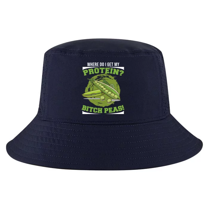 Fitness Pun Gift Where Do I Get My Protein? Protein Peas Gift Cool Comfort Performance Bucket Hat