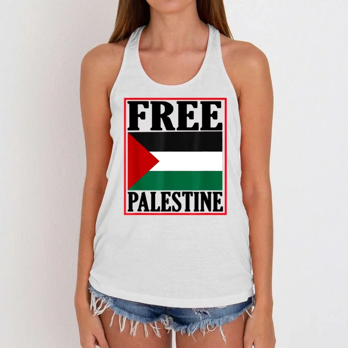 Free Palestine Gaza Palestinian Women's Knotted Racerback Tank