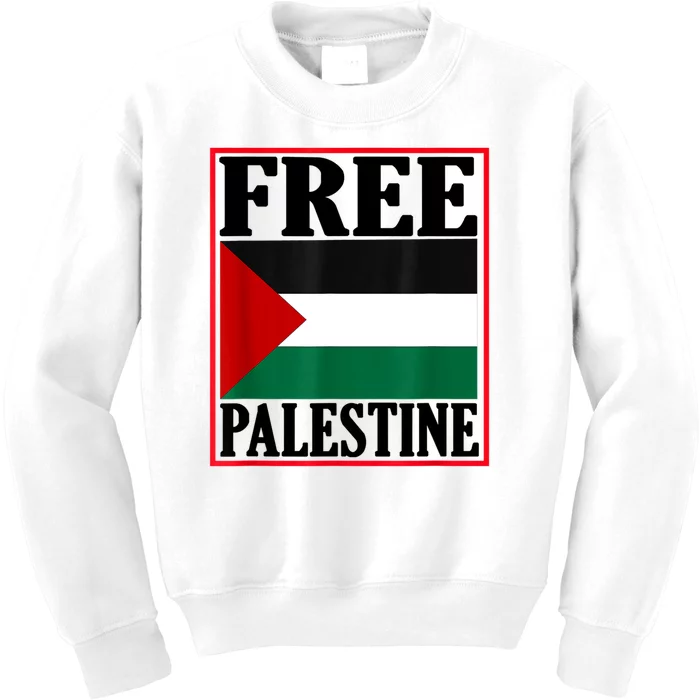 Free Palestine Gaza Palestinian Kids Sweatshirt