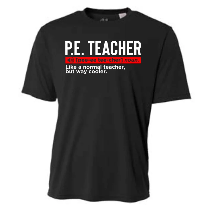 Funny Pe Gym Teacher Definition Cooling Performance Crew T-Shirt