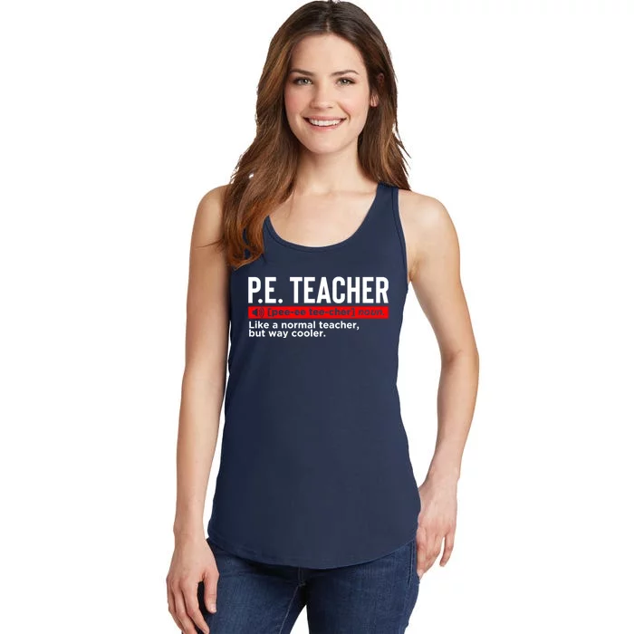 Funny Pe Gym Teacher Definition Ladies Essential Tank