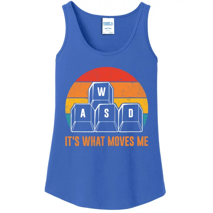 Funny Pc Gamer Computer Nerd Gift Wasd Its What Moves Me Meaningful Gift Ladies Essential Tank