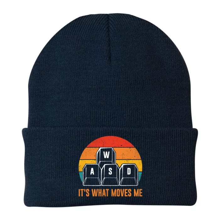 Funny Pc Gamer Computer Nerd Gift Wasd Its What Moves Me Meaningful Gift Knit Cap Winter Beanie