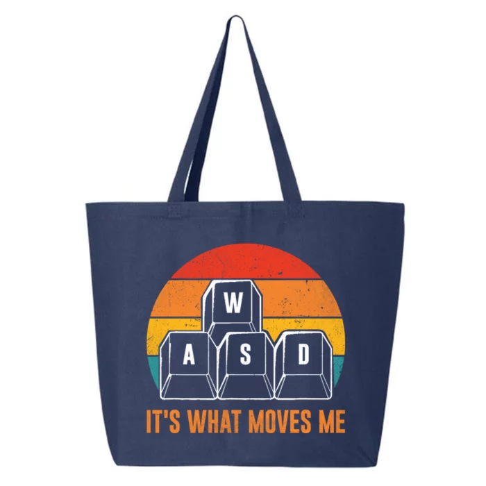 Funny Pc Gamer Computer Nerd Gift Wasd Its What Moves Me Meaningful Gift 25L Jumbo Tote