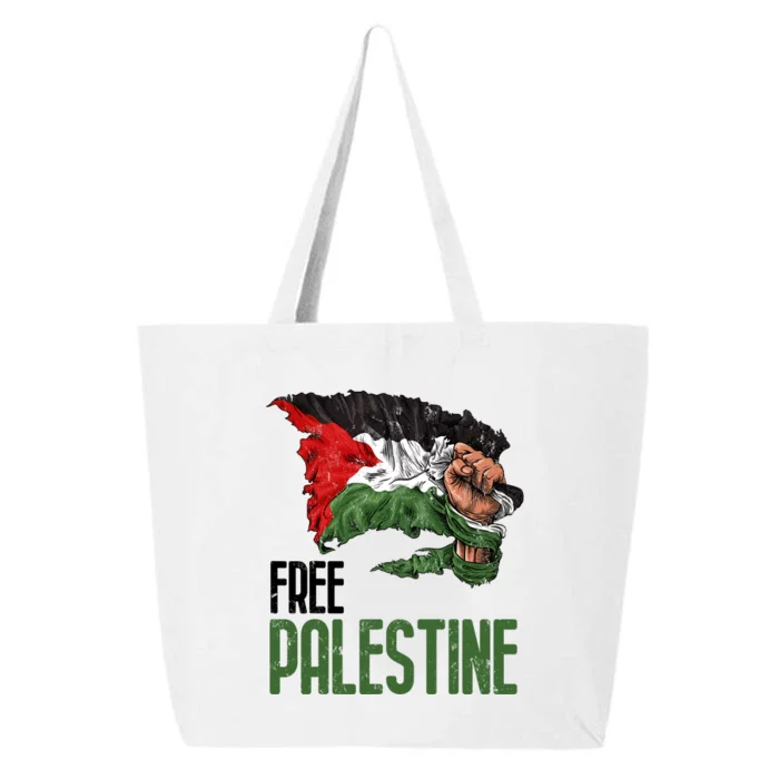 Free Palestine Gaza Flag Arabic Freedom Distressed Strength 25L Jumbo Tote