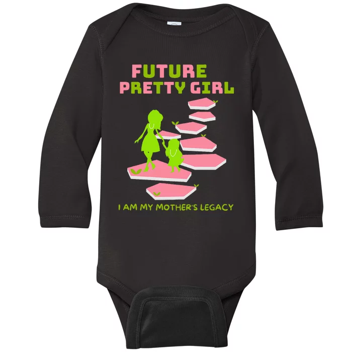 Future Pretty Girl First Black Sorority Baby Long Sleeve Bodysuit