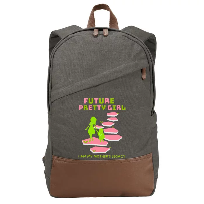 Future Pretty Girl First Black Sorority Cotton Canvas Backpack