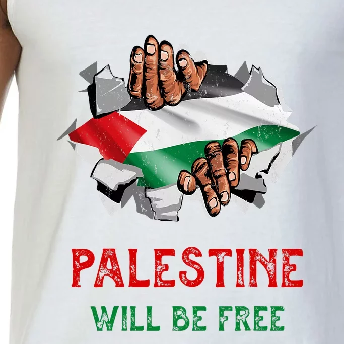 Free Palestine Gaza Flag Arabic Freedom Distressed Vintage Comfort Colors® Tank Top