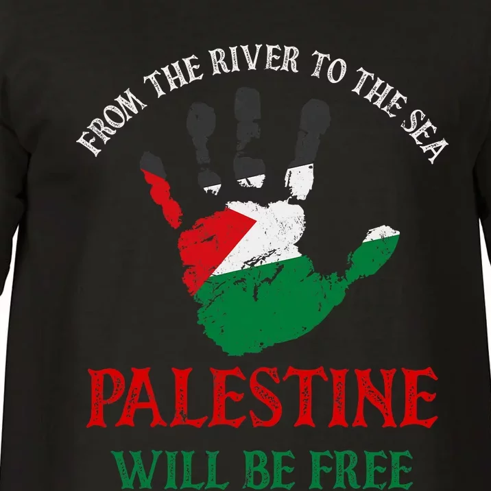 Free Palestine Gaza Flag Arabic Palestine Will Be Free Comfort Colors T-Shirt