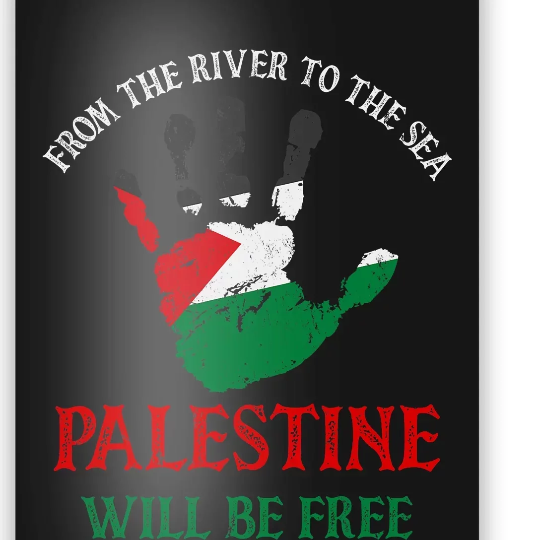 Free Palestine Gaza Flag Arabic Palestine Will Be Free Poster