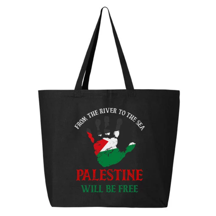 Free Palestine Gaza Flag Arabic Palestine Will Be Free 25L Jumbo Tote