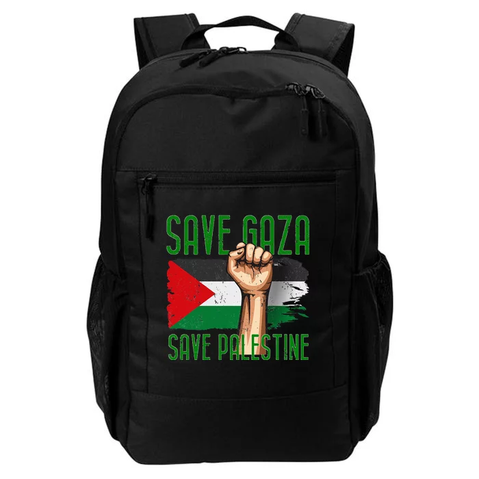 Free Palestine Gaza Flag Arabic Freedom Distressed Vintage Daily Commute Backpack