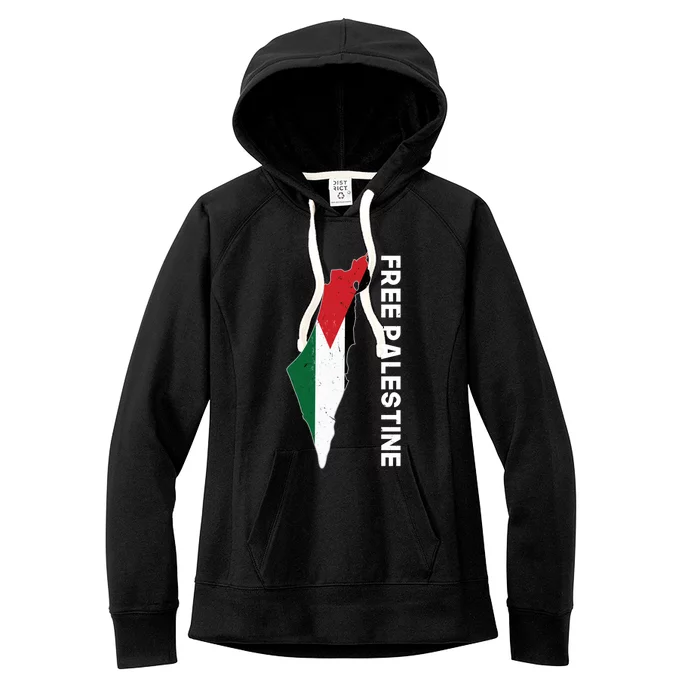 Free Palestine Gift Free Gaza Palestine Flag Arabic Gift Women's Fleece Hoodie