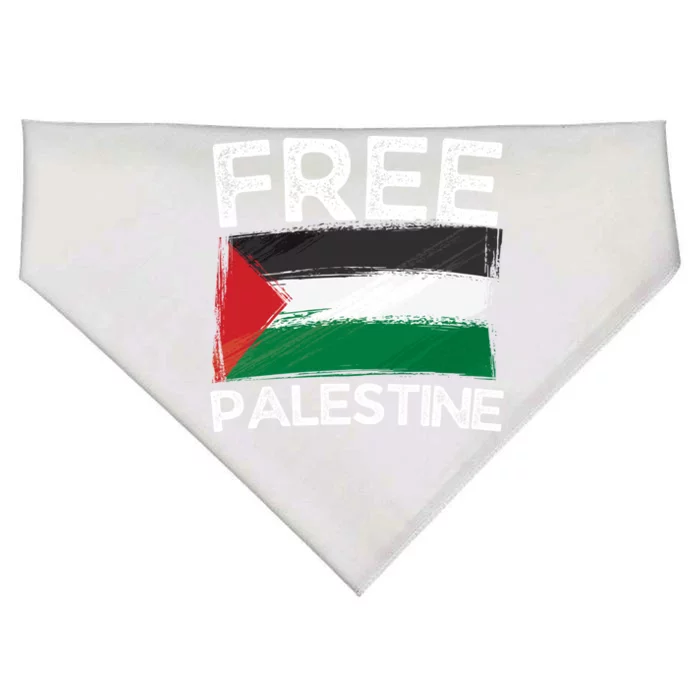 Free Palestine Gift Palestine Flag Free Gaza Arabic Liberators Gift USA-Made Doggie Bandana