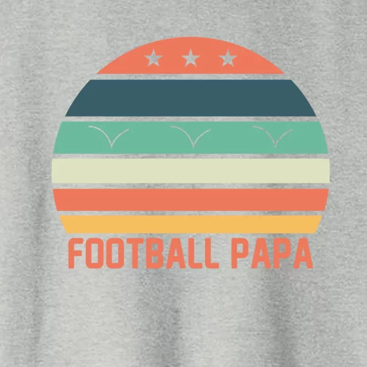 Football Papa Great Gift FatherS Day Funny Sports Game Day Gift Women's Crop Top Tee