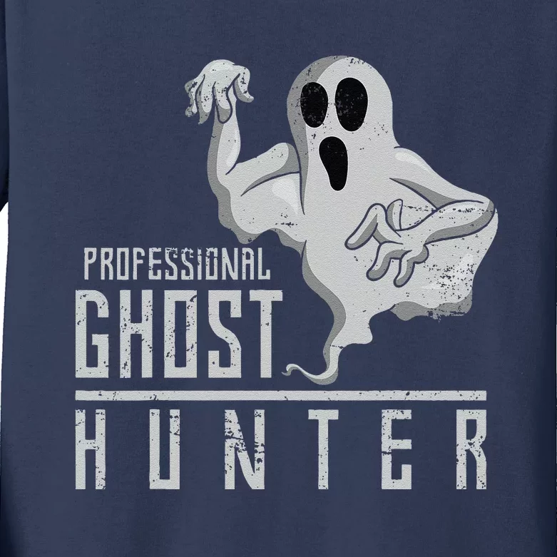 Funny Professional Ghost Hunter Gift Halloween Kids Long Sleeve Shirt