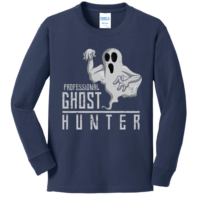 Funny Professional Ghost Hunter Gift Halloween Kids Long Sleeve Shirt