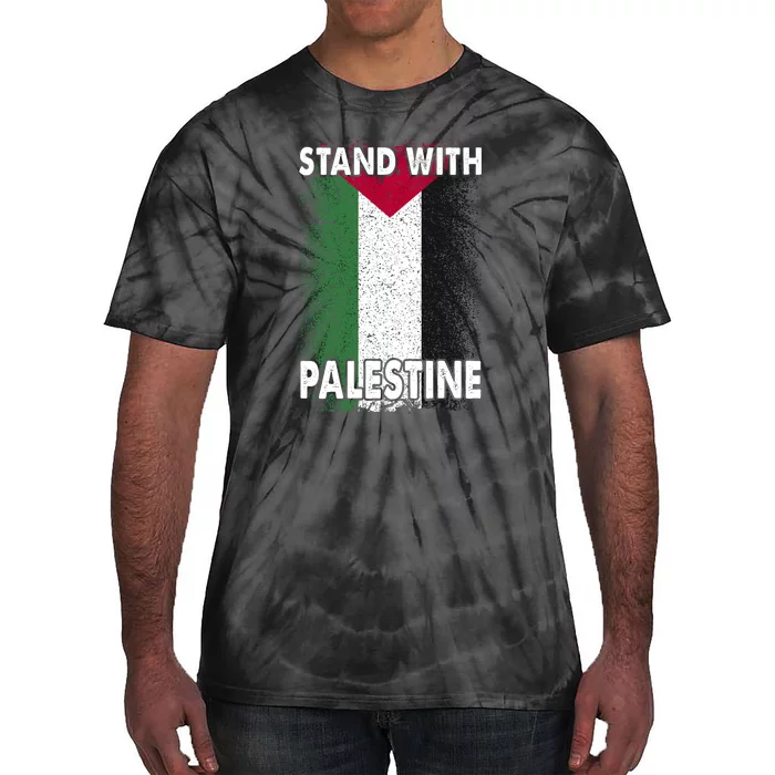 Free Palestine Gaza Palestinian Flag Tie-Dye T-Shirt