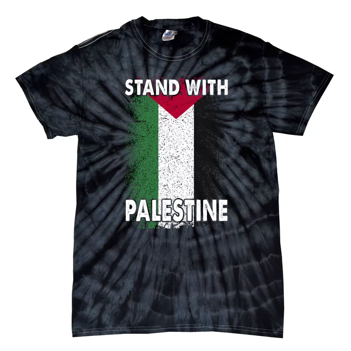 Free Palestine Gaza Palestinian Flag Tie-Dye T-Shirt