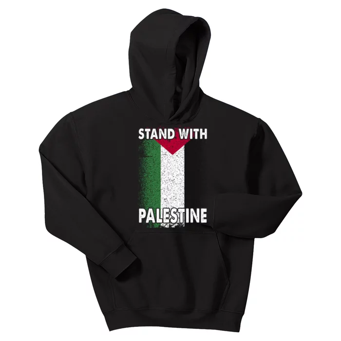 Free Palestine Gaza Palestinian Flag Kids Hoodie