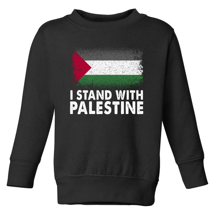 Free Palestine Gaza Palestinian Flag Toddler Sweatshirt