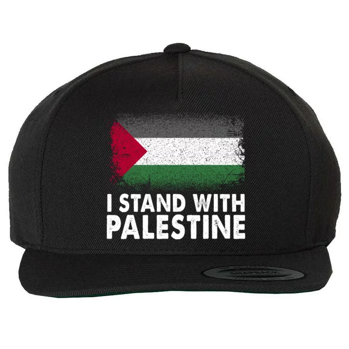 Free Palestine Gaza Palestinian Flag Wool Snapback Cap