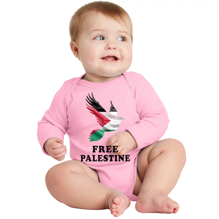 Free Palestine Gaza Freedom Baby Long Sleeve Bodysuit