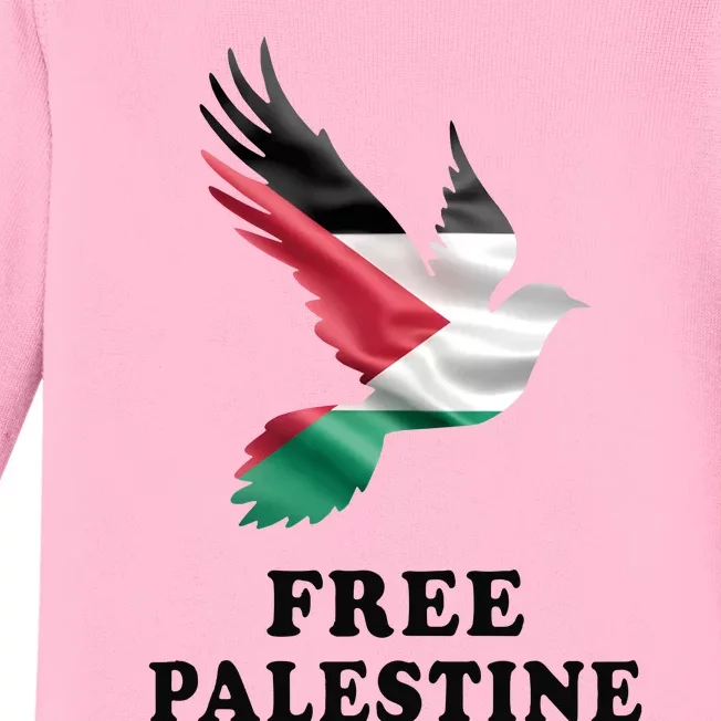 Free Palestine Gaza Freedom Baby Long Sleeve Bodysuit