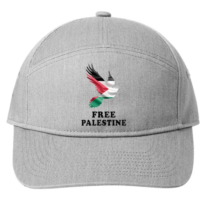 Free Palestine Gaza Freedom 7-Panel Snapback Hat