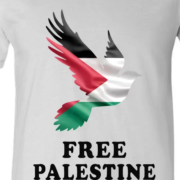 Free Palestine Gaza Freedom V-Neck T-Shirt