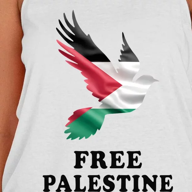 Free Palestine Gaza Freedom Women's Knotted Racerback Tank