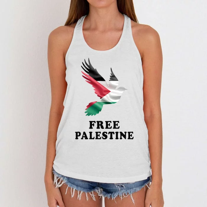 Free Palestine Gaza Freedom Women's Knotted Racerback Tank