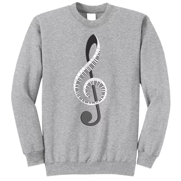 Funny Piano Gift For Men Women Cool Treble Clef Musical Note Sweatshirt